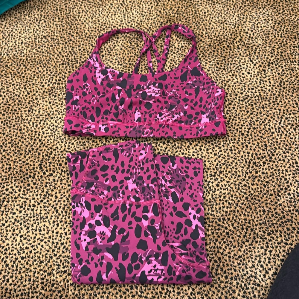 Lululemon Swift Speed High Rise Running Tights and Energy Bra